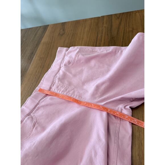 Isaac Mizrahi Live Pink Denim Suit Crop Pants Size 14 Long Sleeve Jacket Medium - Picture 6 of 13